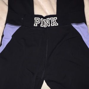 🔴SOLD🔴Victoria secret pink mesh black leggings